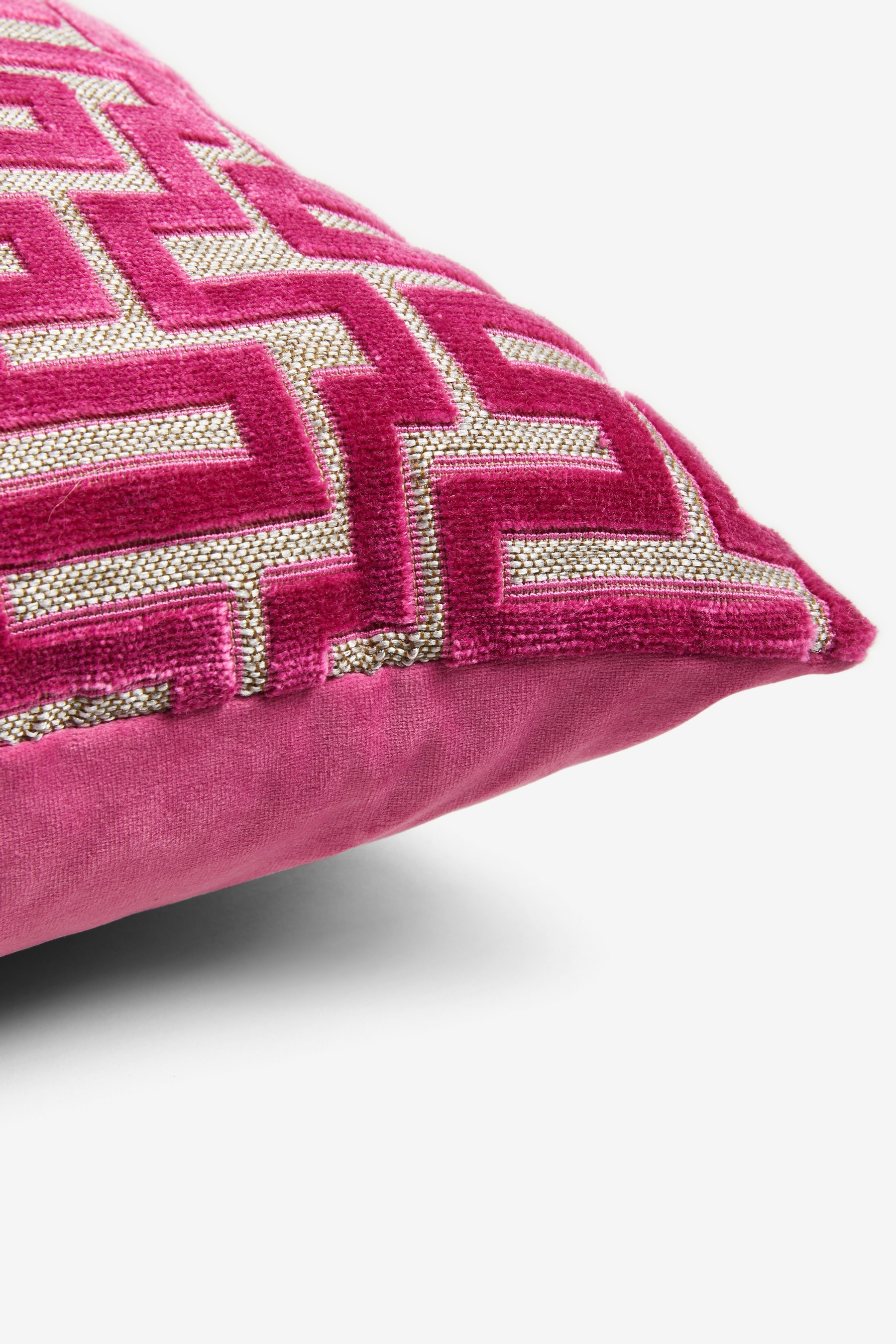 Fretwork Velvet Cushion Small Square