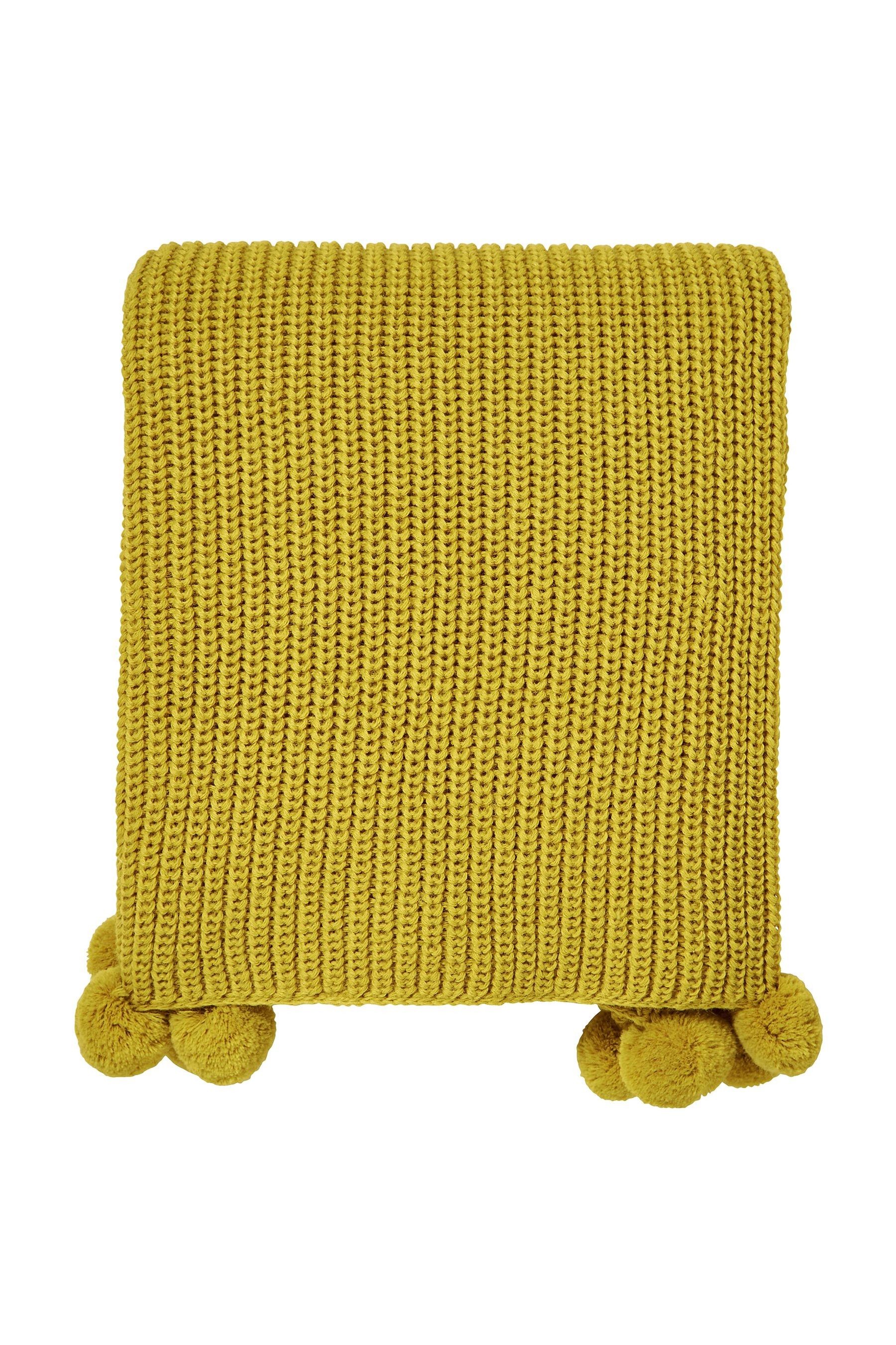 Helena Springfield Laila & Clara Pom Pom Knit Throw