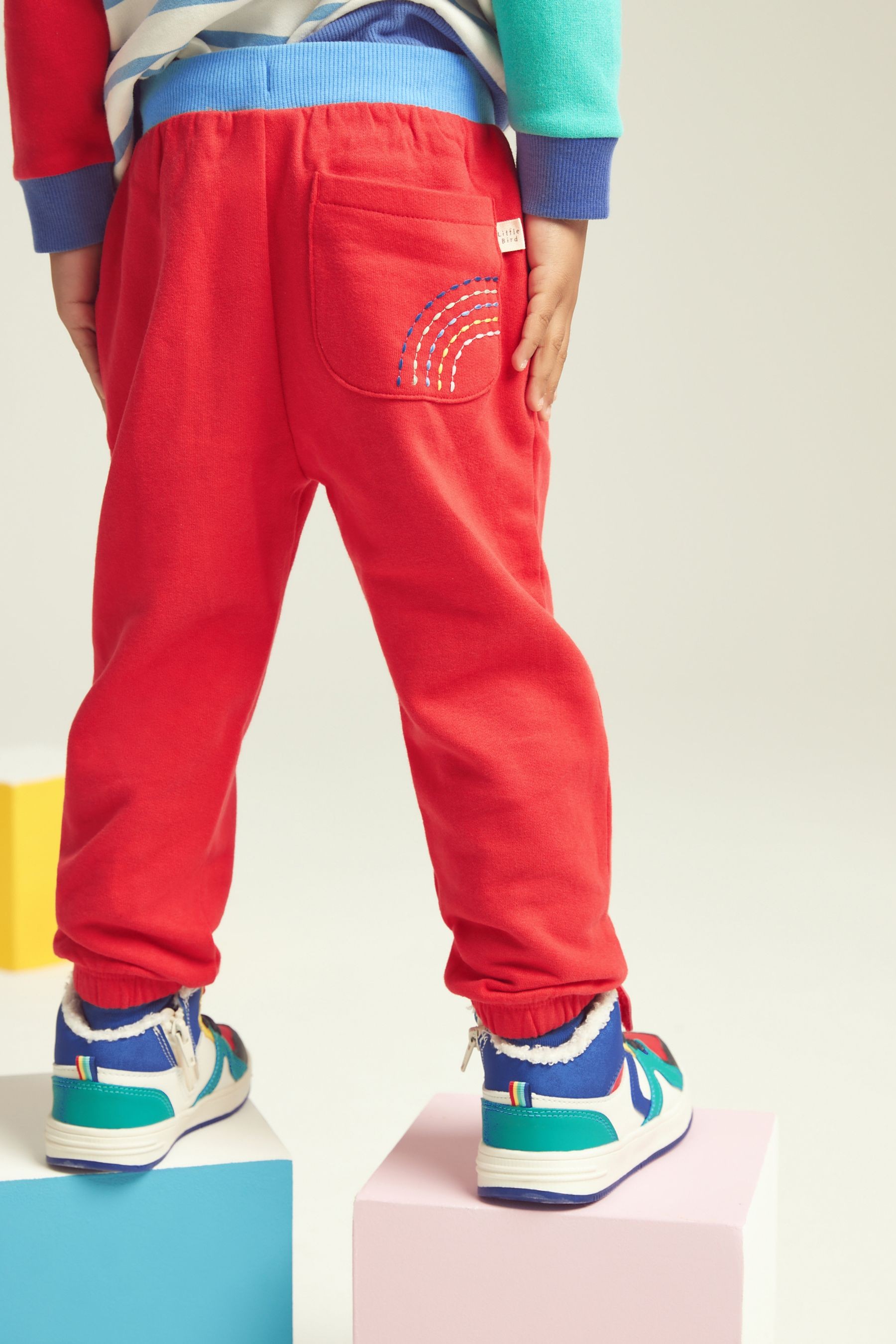 Little Bird Rainbow Stripe Joggers