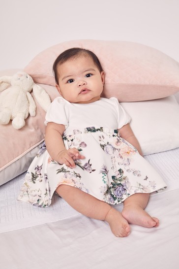 Lipsy Baby Puff Sleeve Dress With Matching Knicker