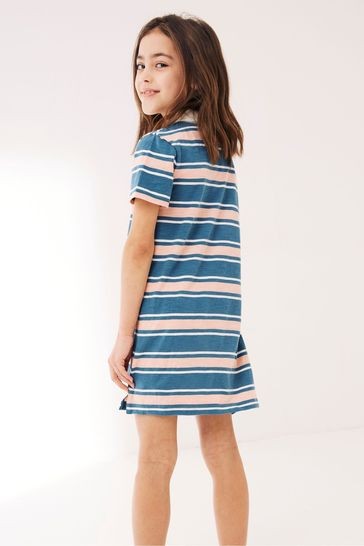 FatFace Blue Polo Shirt Dress