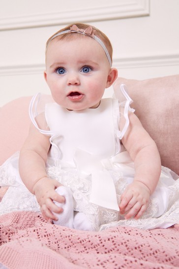 Lipsy Baby Lace Frill Christening Dress