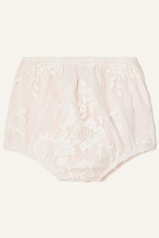 Monsoon Pink Newborn Valeria Lace Set