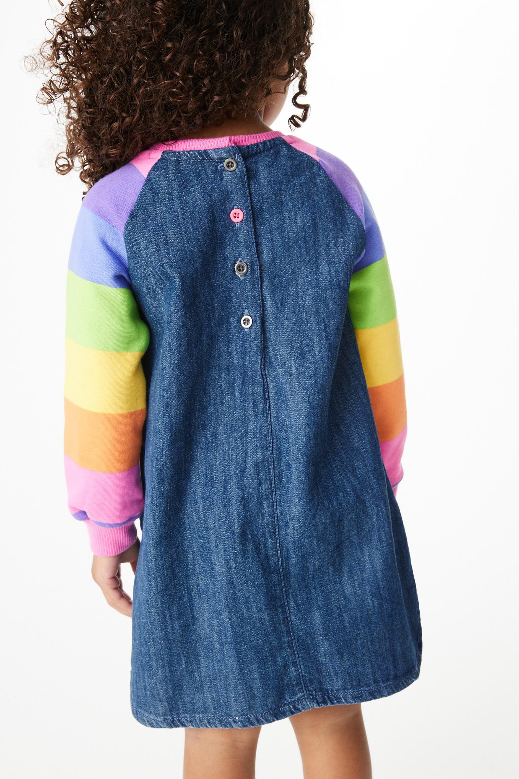 Rainbow Raglan Denim Dress (3mths-7yrs)