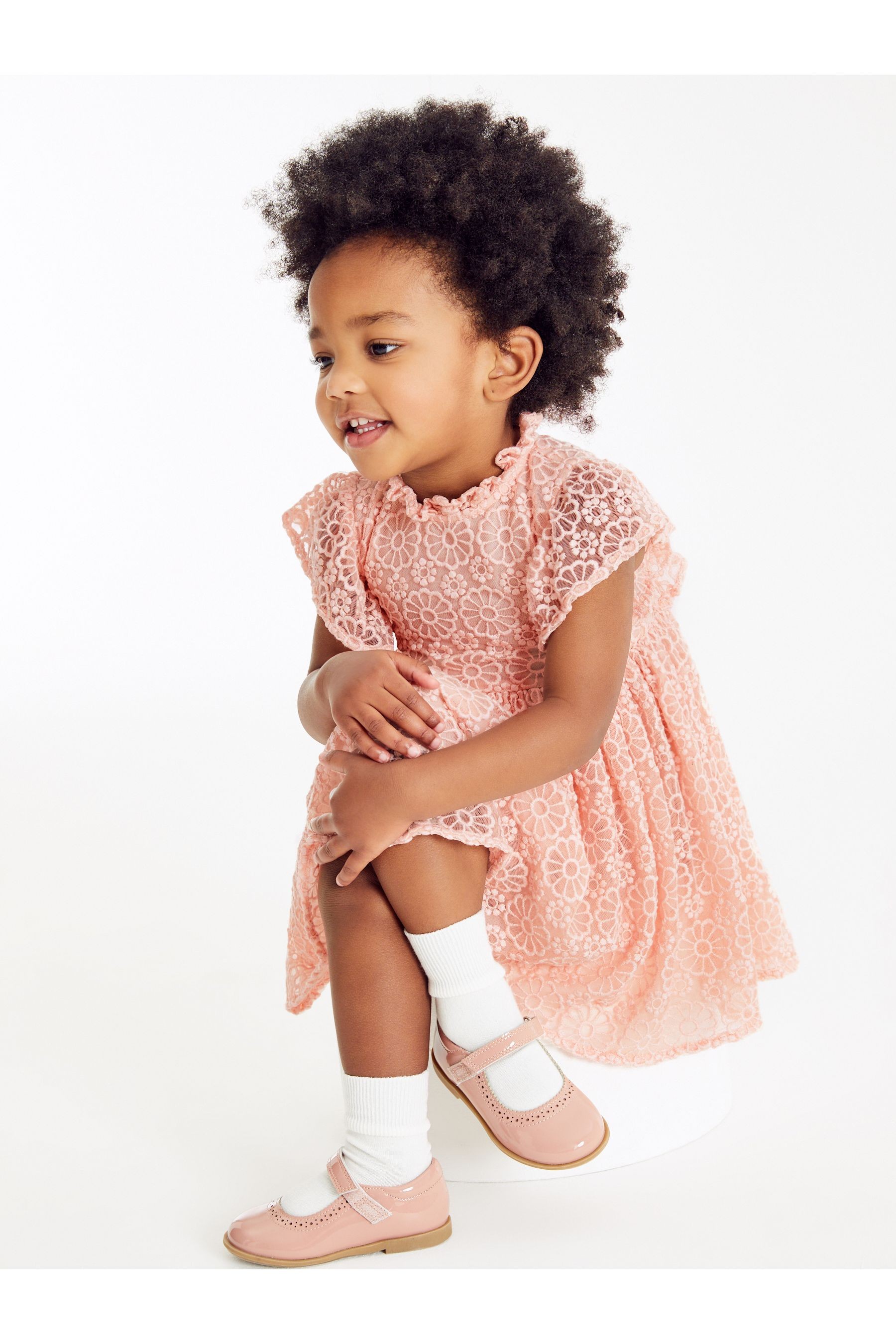 Short Sleeve Party Lace Dress (3mths-7yrs)