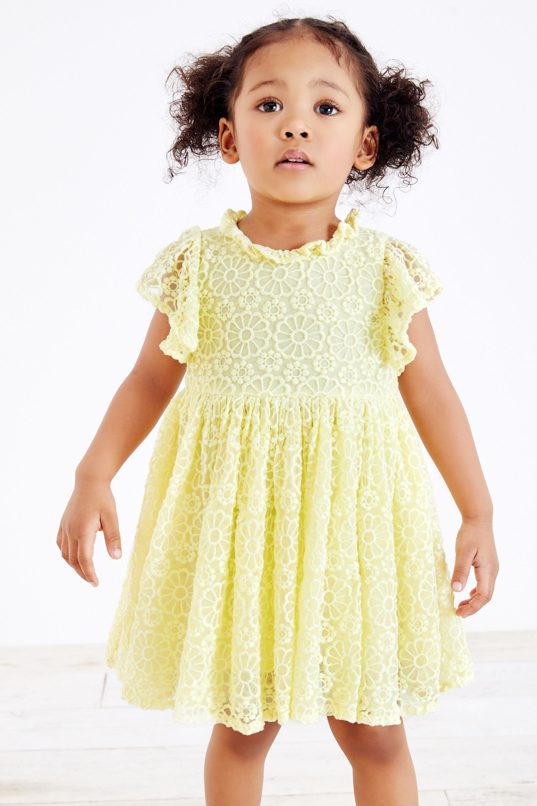 Short Sleeve Party Lace Dress (3mths-7yrs)