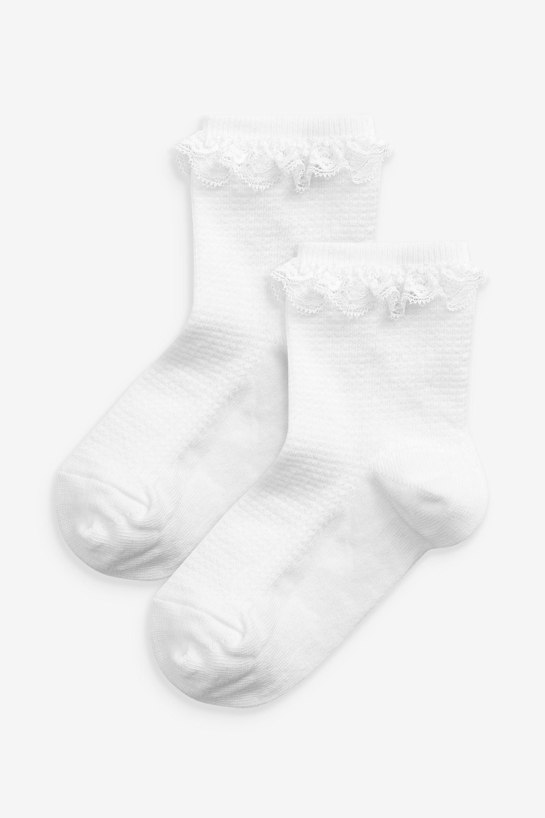 2 Pack Cotton Rich Ruffle Ankle Socks