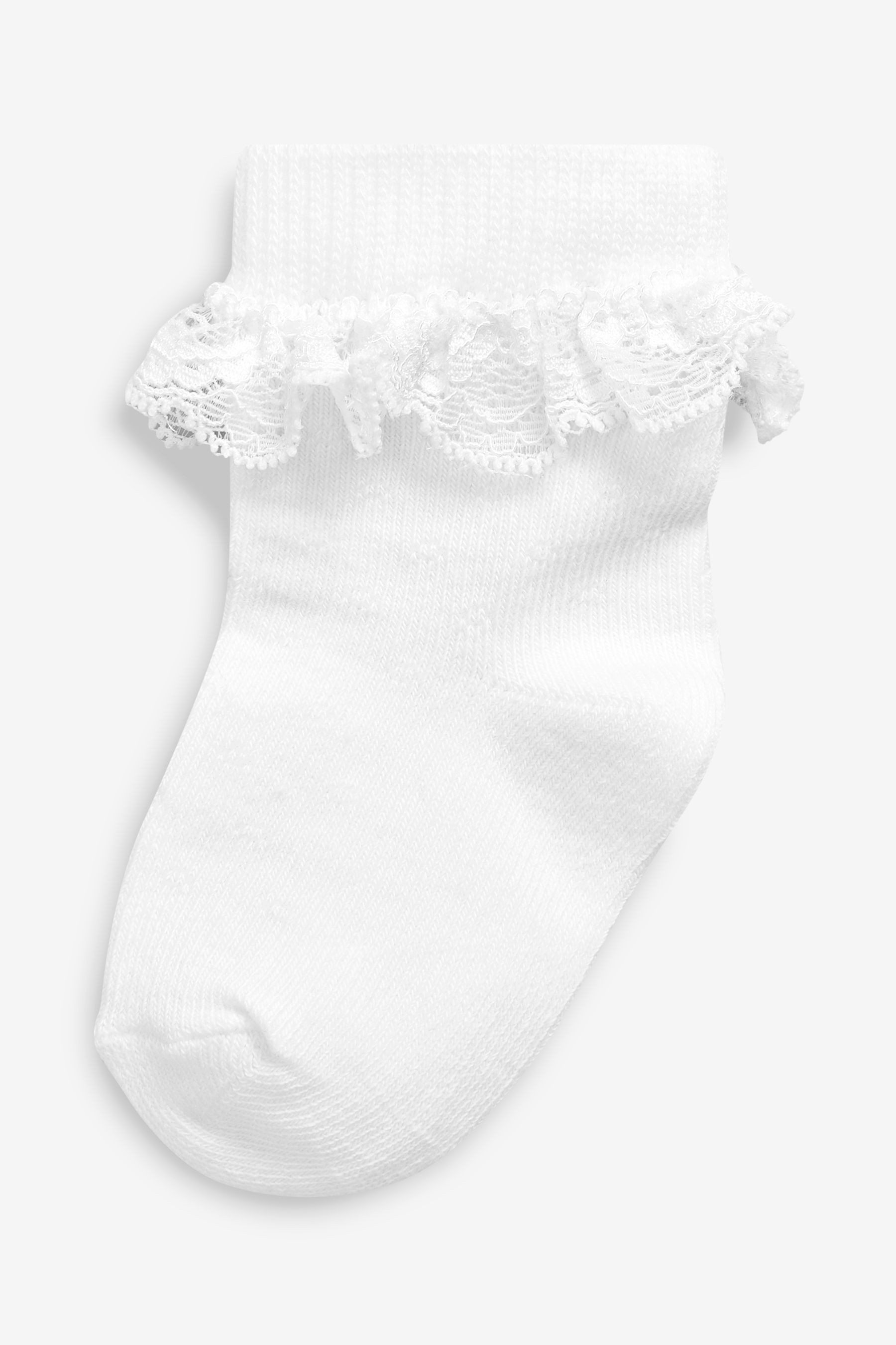 3 Pack Lace Trim Baby Socks (0mths-2yrs)