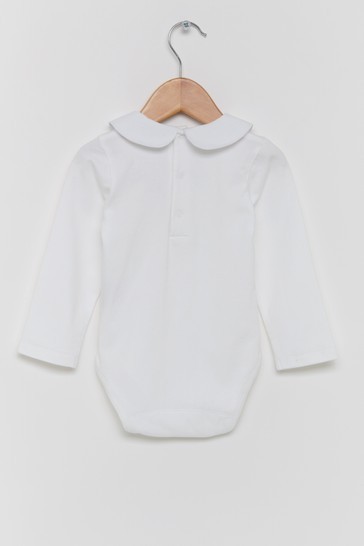 Trotters London Long Sleeve White Milo Guardsman Body