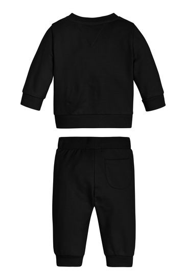 Tommy Hilfiger Black Essential Logo Tracksuit