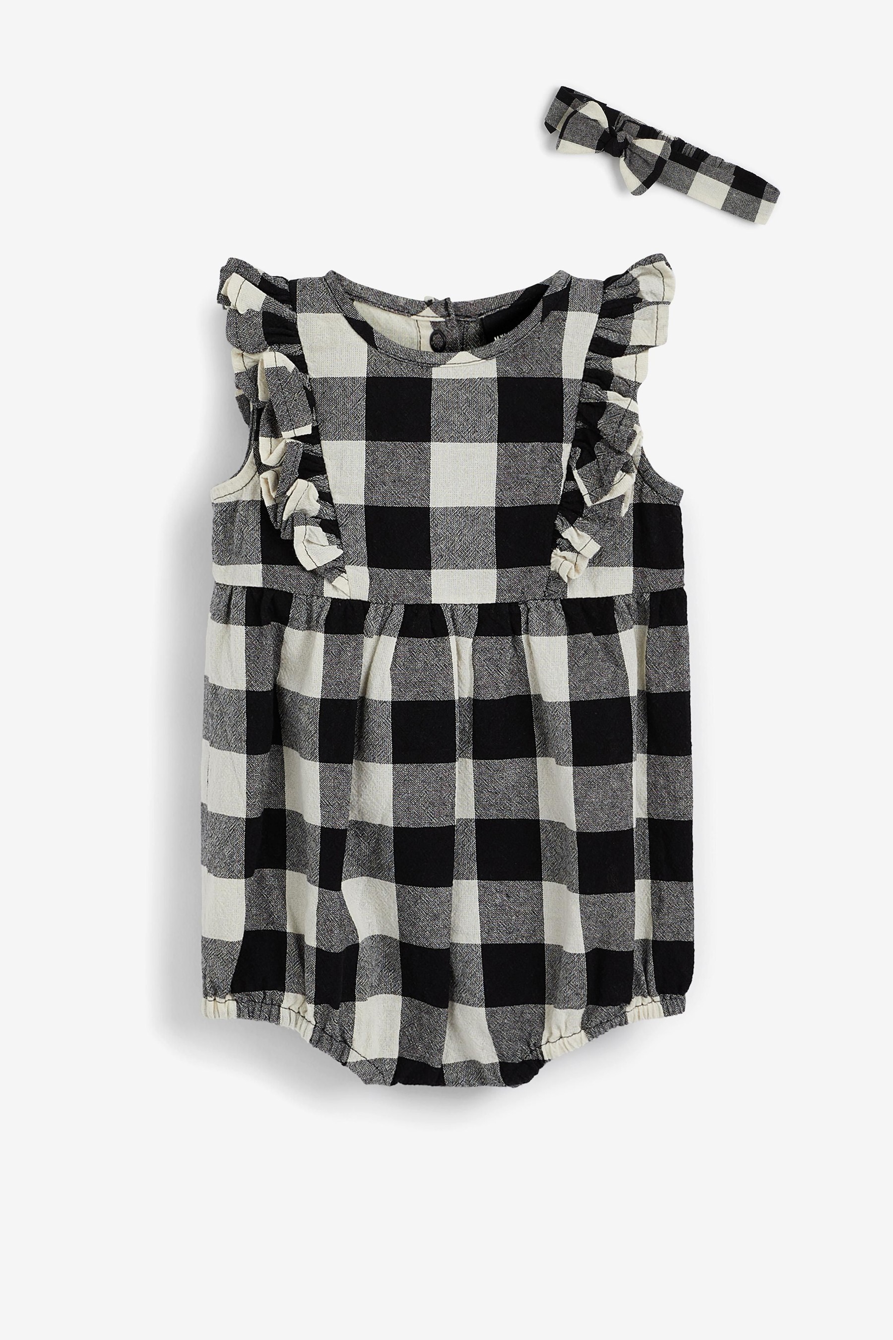 Myleene Klass Baby Gingham Ruffle Romper