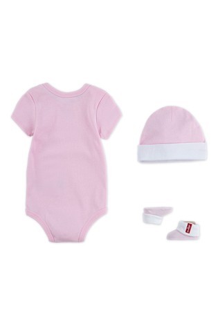 Levi's® Kids Classic Batwing Infant Hat, Bodysuit, And Booties Set