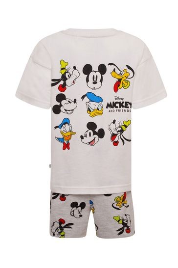 Brand Threads Disney Mickey Mouse Boys BCI Cotton Daywear Set Ages 1-5