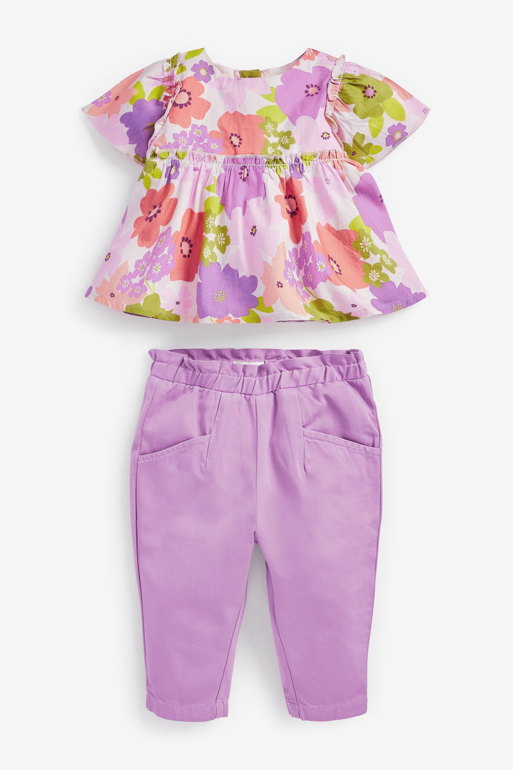 Printed Co-ord Blouse And Trousers (3mths-7yrs)