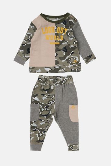 Angel & Rocket Green Fenn Colourblock Tracksuit Set