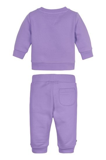 Tommy Hilfiger Baby Essential Purple Crew Neck Top & Joggers Set