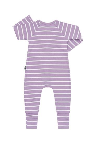 Bonds Purple Ribbed Zip Wondersuit