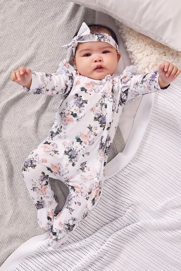 Lipsy Baby Babygrow And Headband