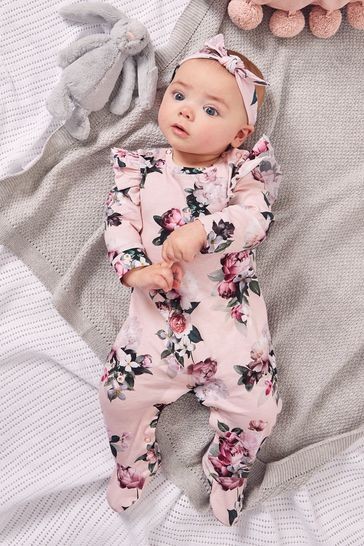 Lipsy Baby Babygrow And Headband