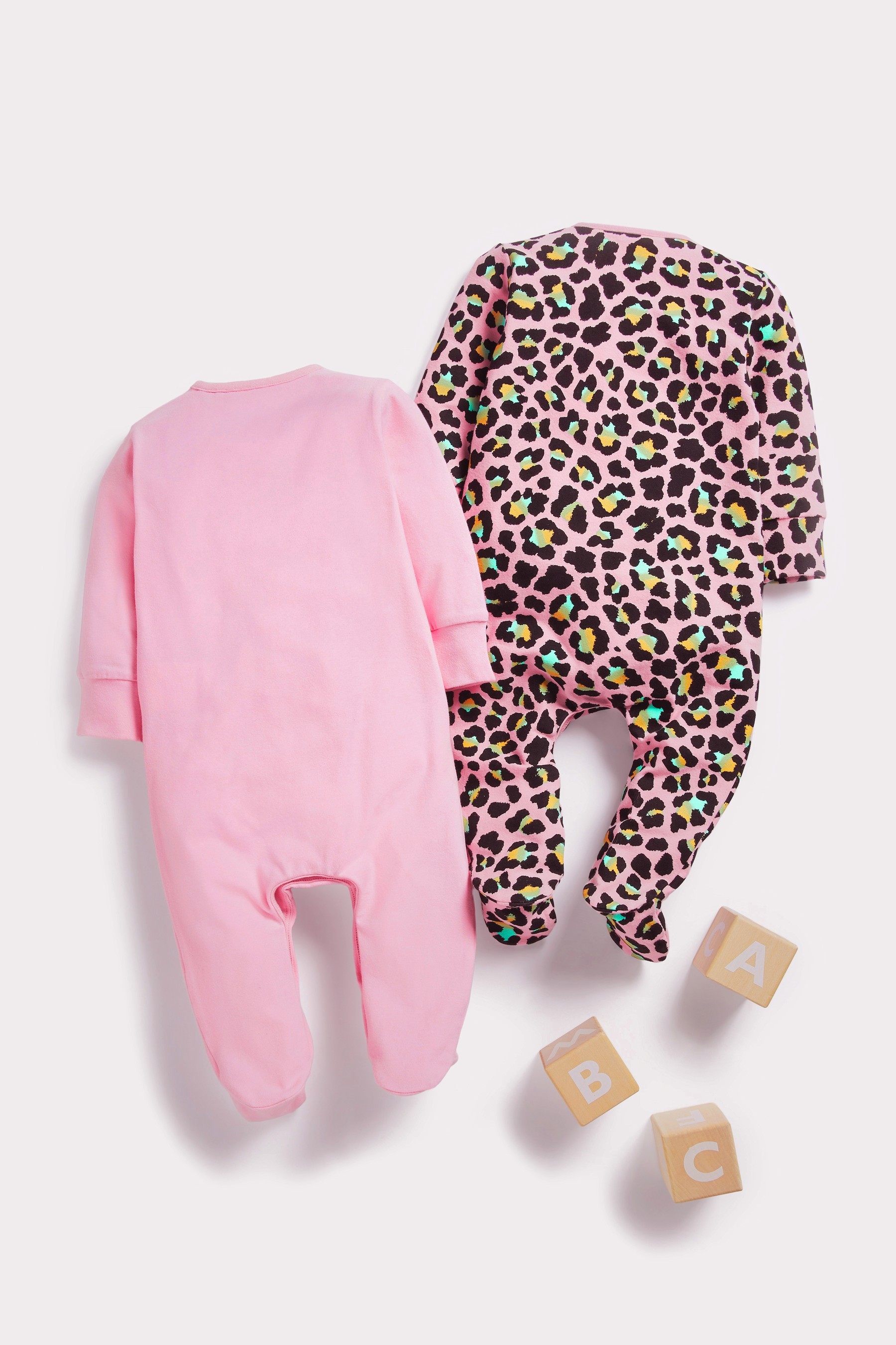 الضجيج. طقم ملابس نوم Baby Pink Animal من قطعتين</br>