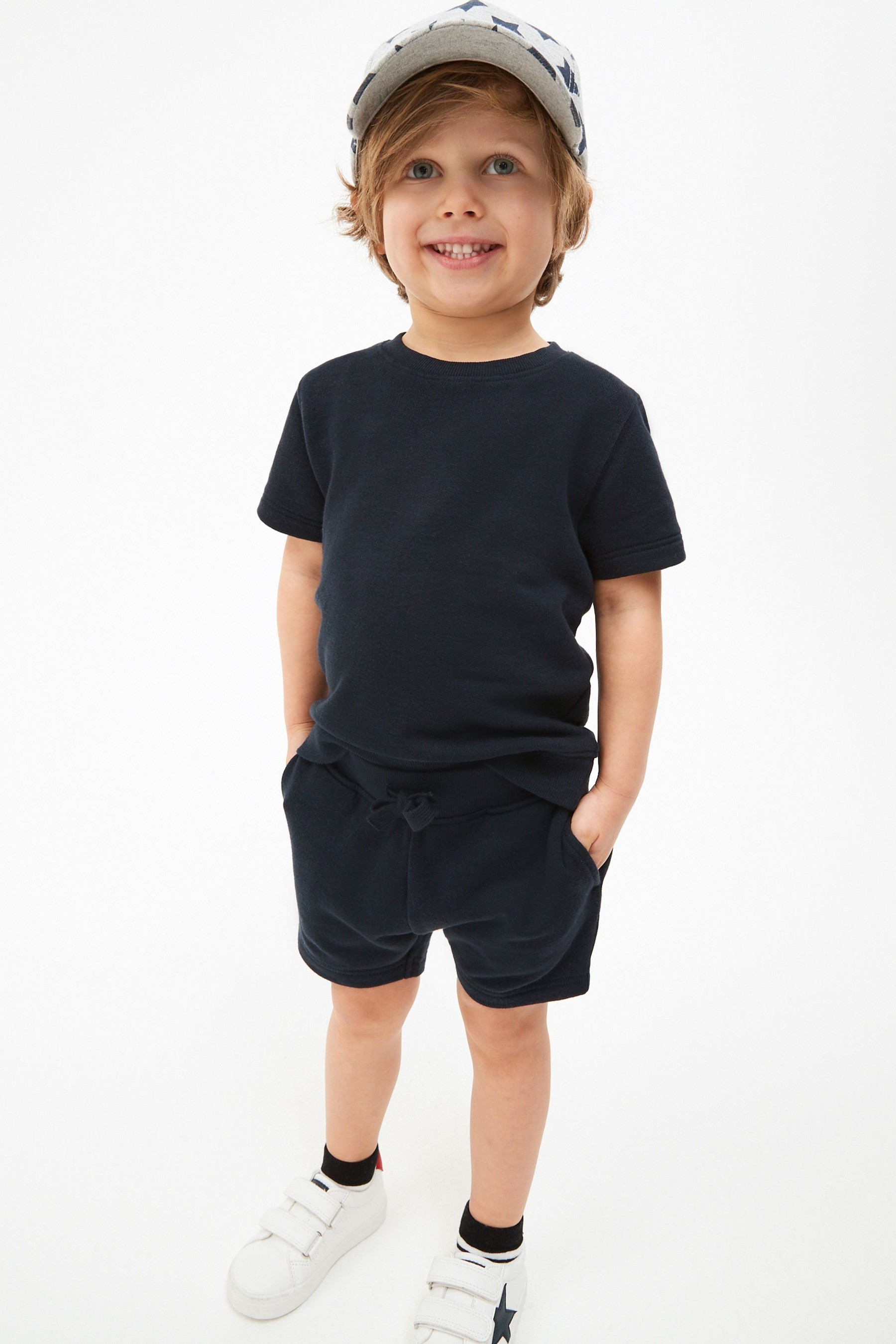 Plain Sweat T-Shirt And Shorts Set (3mths-7yrs)