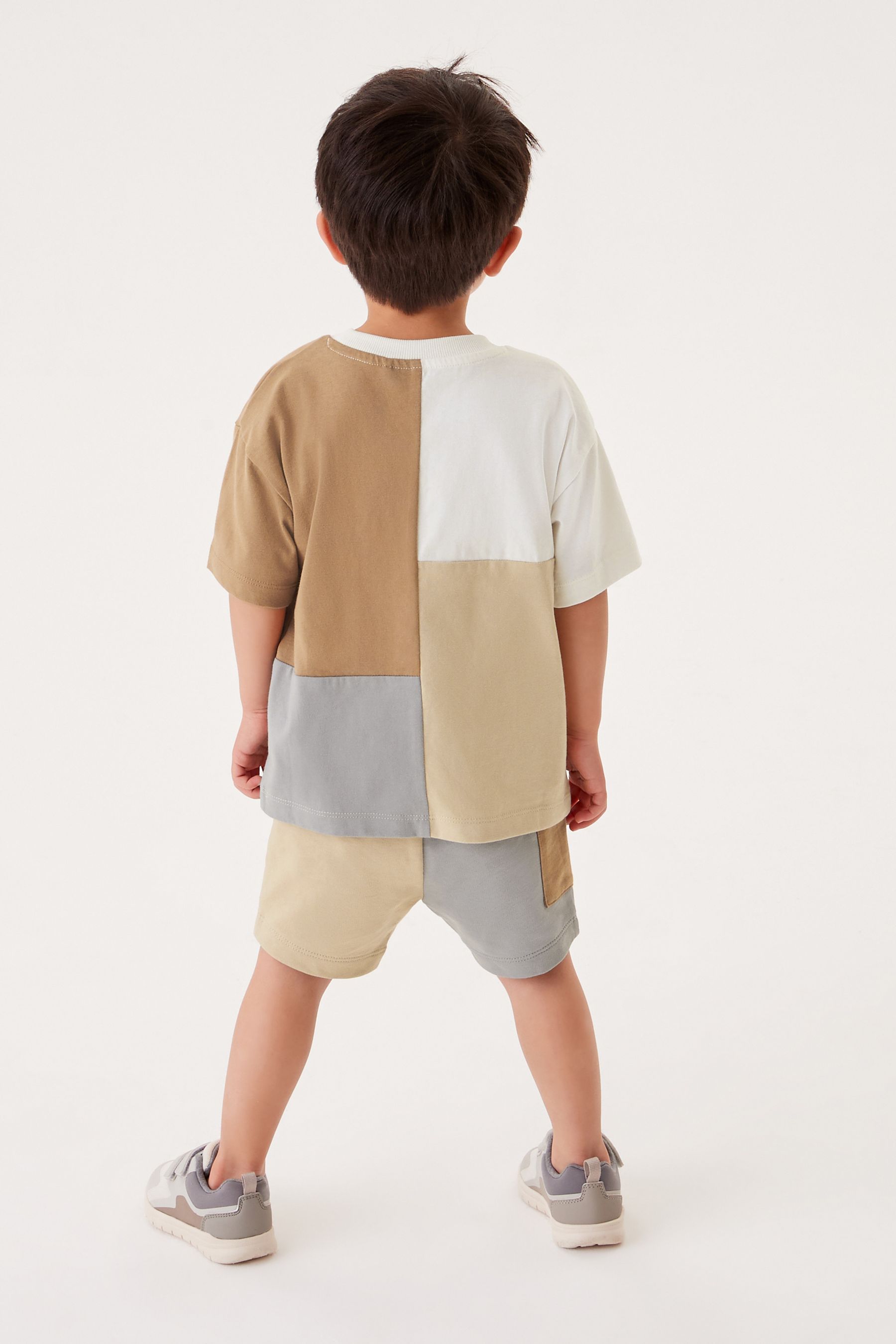 Oversized Colourblock T-Shirt and Short Set (3mths-7yrs)