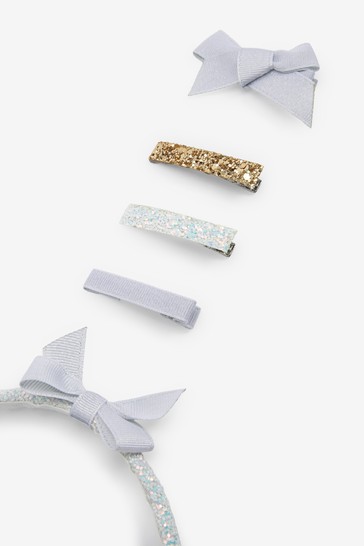 Occasion Hair Clips Glitter Hairband With Bow 4 Pack