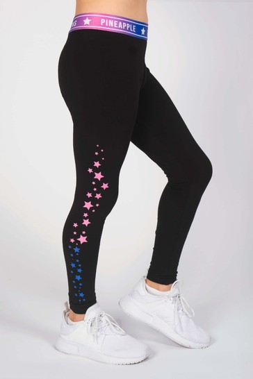 Pineapple X The Next Step Black Ombre Stars Leggings