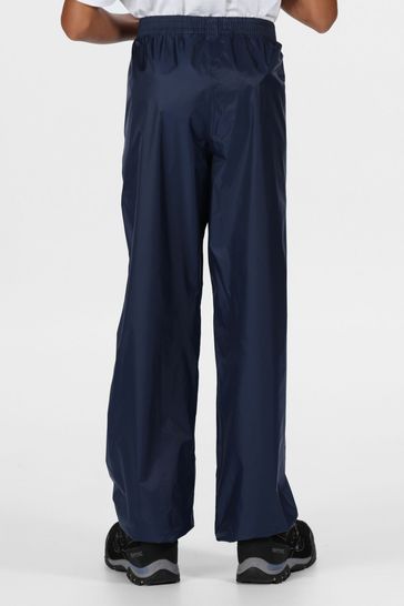 Regatta Blue Kids Pack It Waterproof Overtrousers