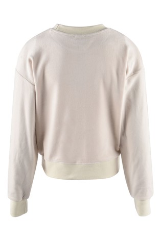 Juicy Couture White Velour Crew Neck Sweatshirt