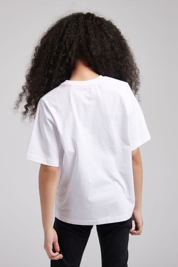 Juicy Couture White Boxy Quarter Sleeve T-Shirt