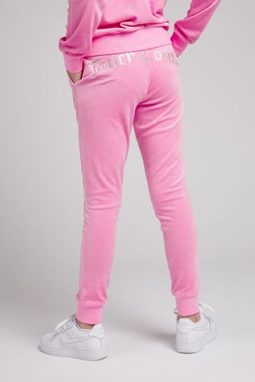 Juicy Couture Pink Velour Slim Joggers