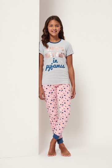 Harry Bear Short Sleeve Printed Slogan Pyjama