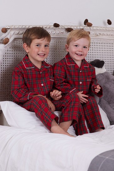 Trotters London Red Cosy Christmas Pyjamas