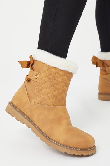 Lipsy Quilted Faux Fur Lined Boot (Older)