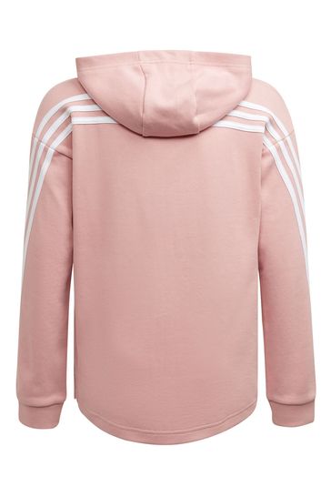 adidas 3 Stripe Zip Through Hoodie