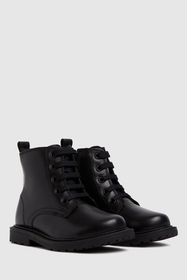 Schuh Black Creator Lace-Up Boots