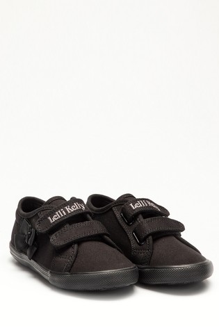 Lelli Kelly Black Hook and Loop Trainers