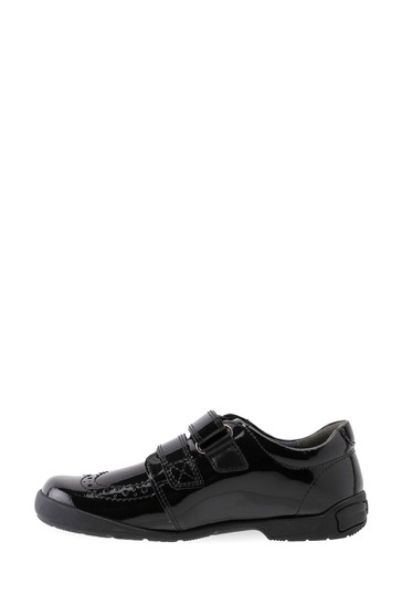 Start-Rite Flair Black Patent Leather Riptape Shoes