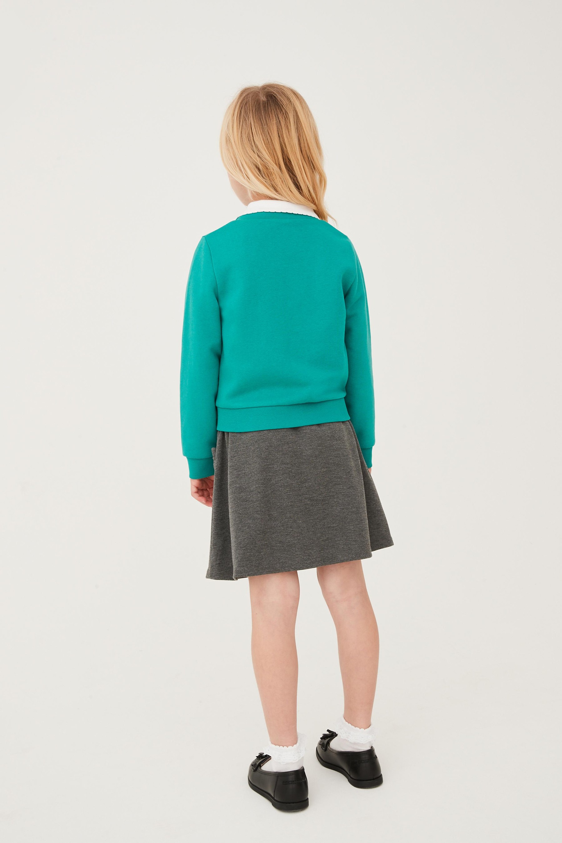 Frill Pocket Jersey School Cardigan (3-16yrs)