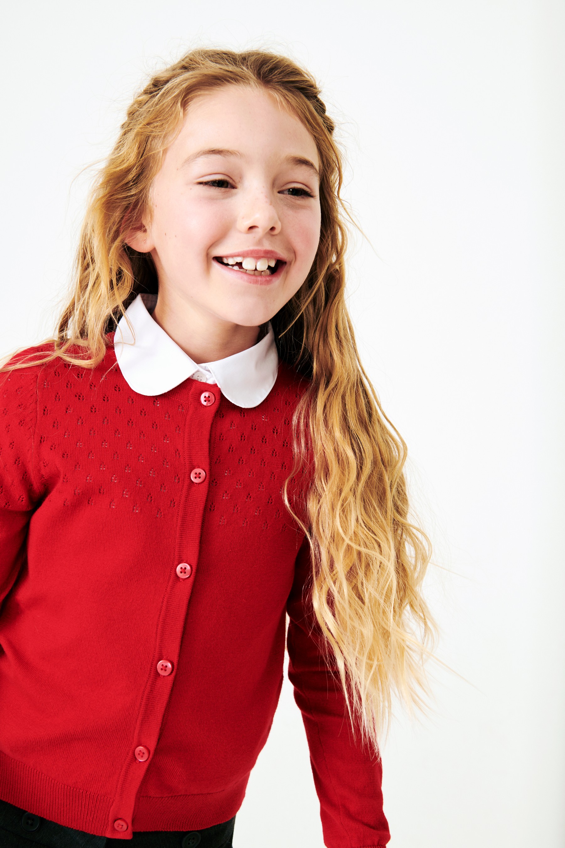 Pointelle Detail School Cardigan (3-16yrs)