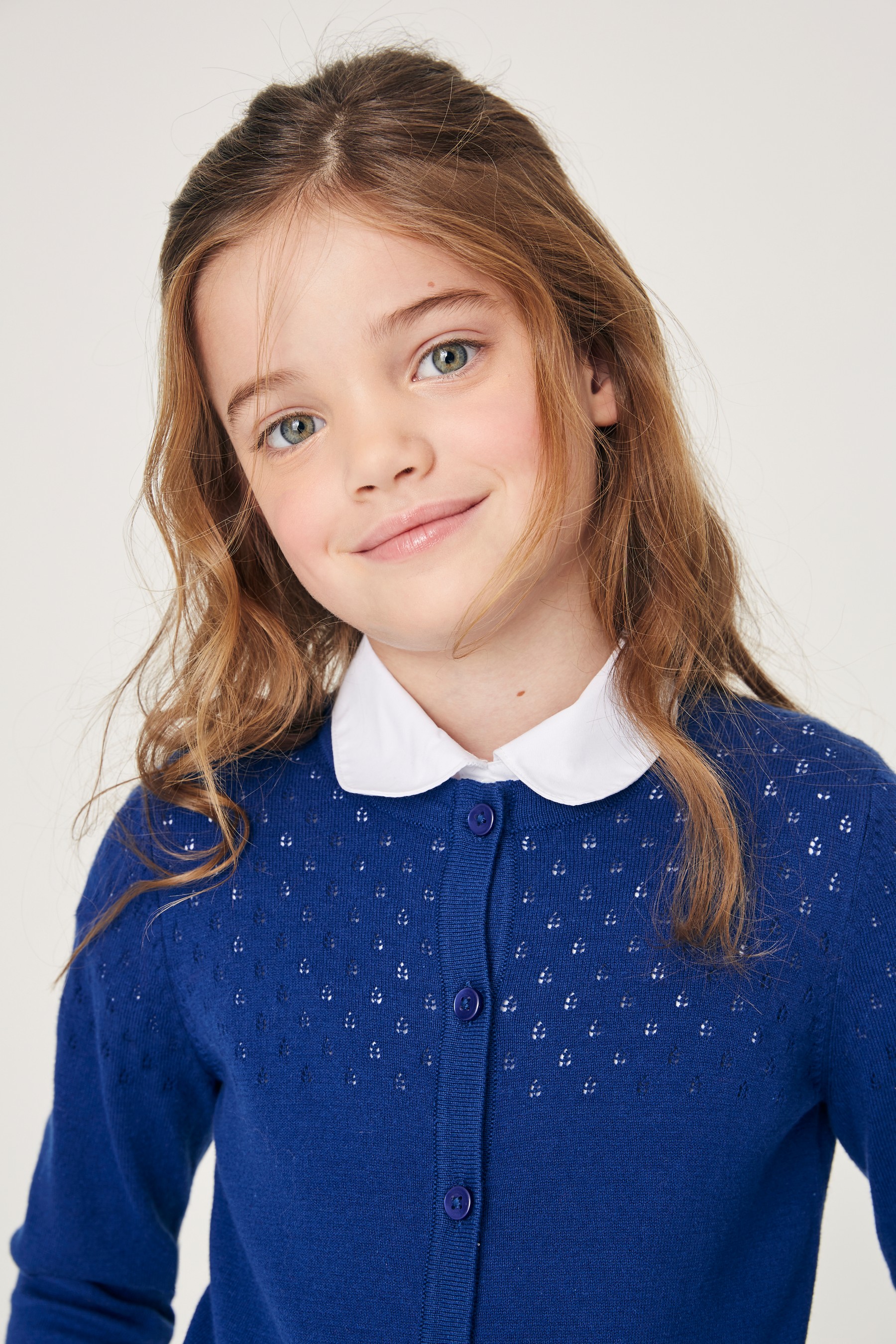 Pointelle Detail School Cardigan (3-16yrs)