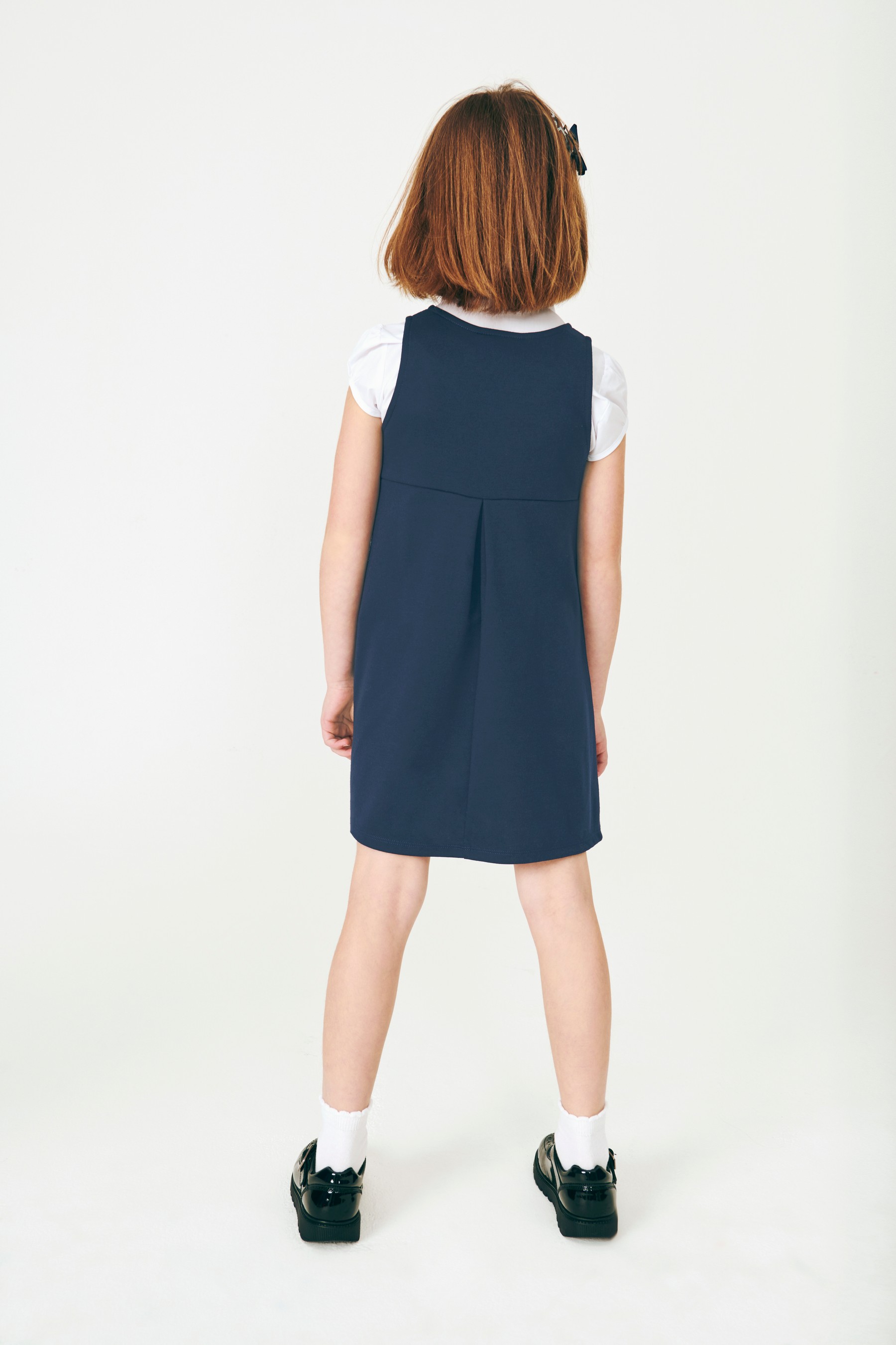 Jersey Bow School Pinafore (3-14yrs)