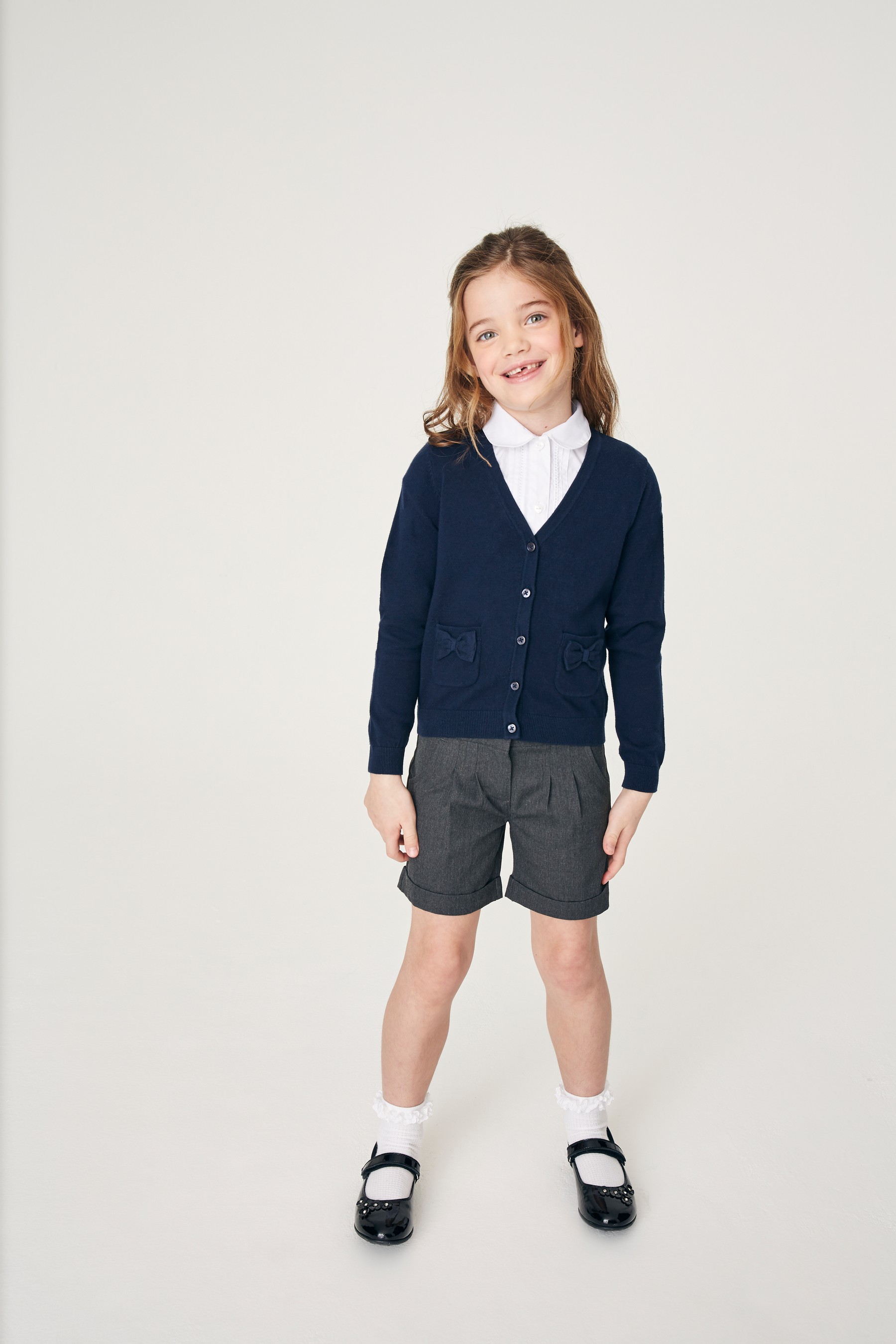 Bow Pocket School Cardigan (3-16yrs)