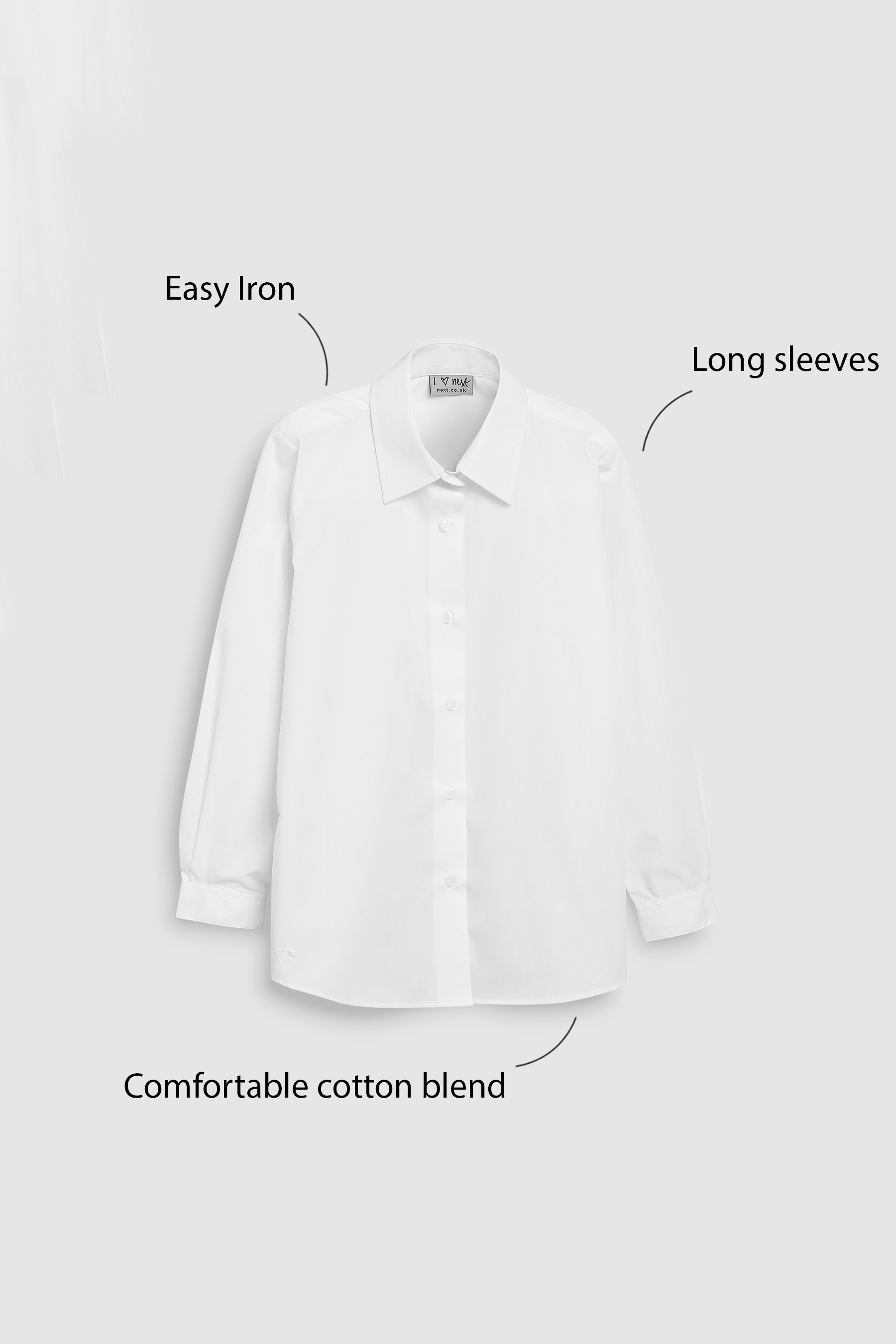 2 Pack Long Sleeve Formal Shirts (3-17yrs) Standard