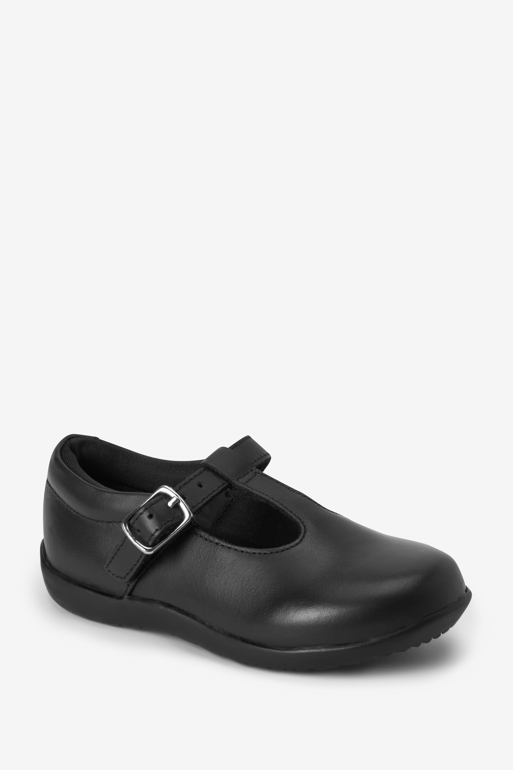 Junior Leather T-Bar Shoes Standard Fit (F)