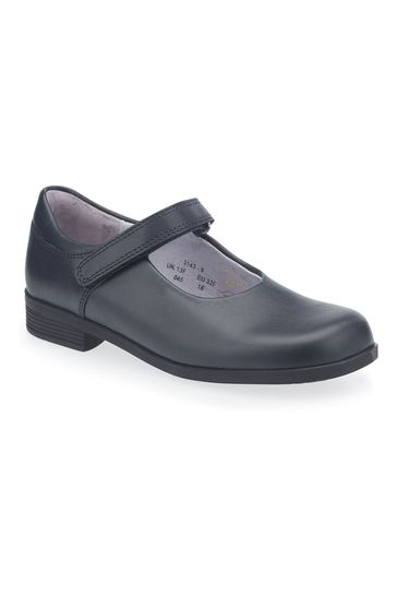 Start-Rite Samba Black Leather School Shoes Wide Fit