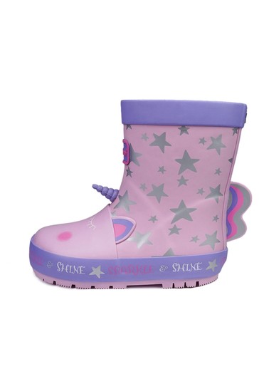 ToeZone Pink Unicorn Wellies