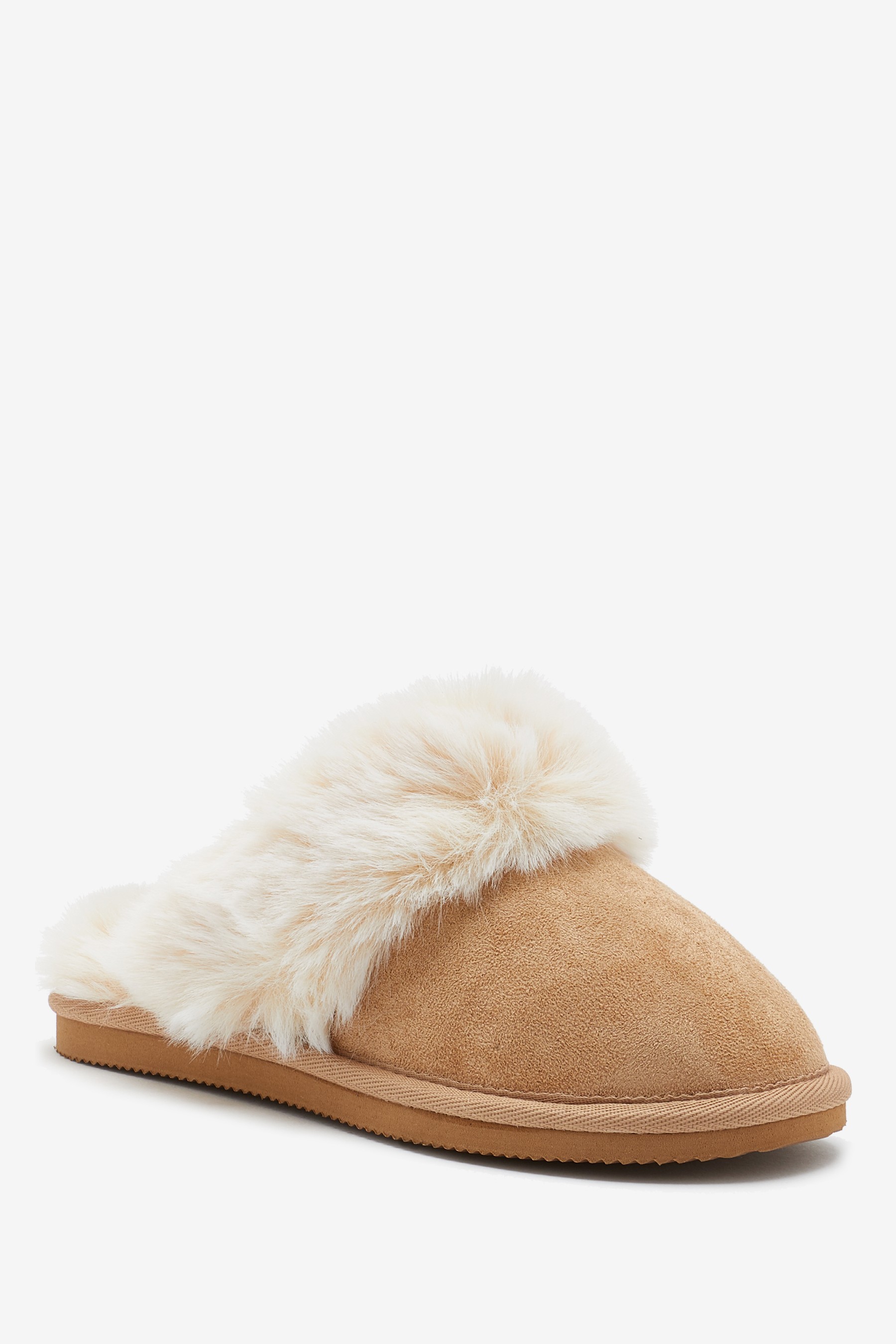 Faux Fur Mule Slippers