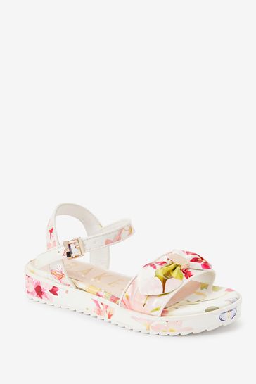 Baker by Ted Baker White Floral Platform Sandals